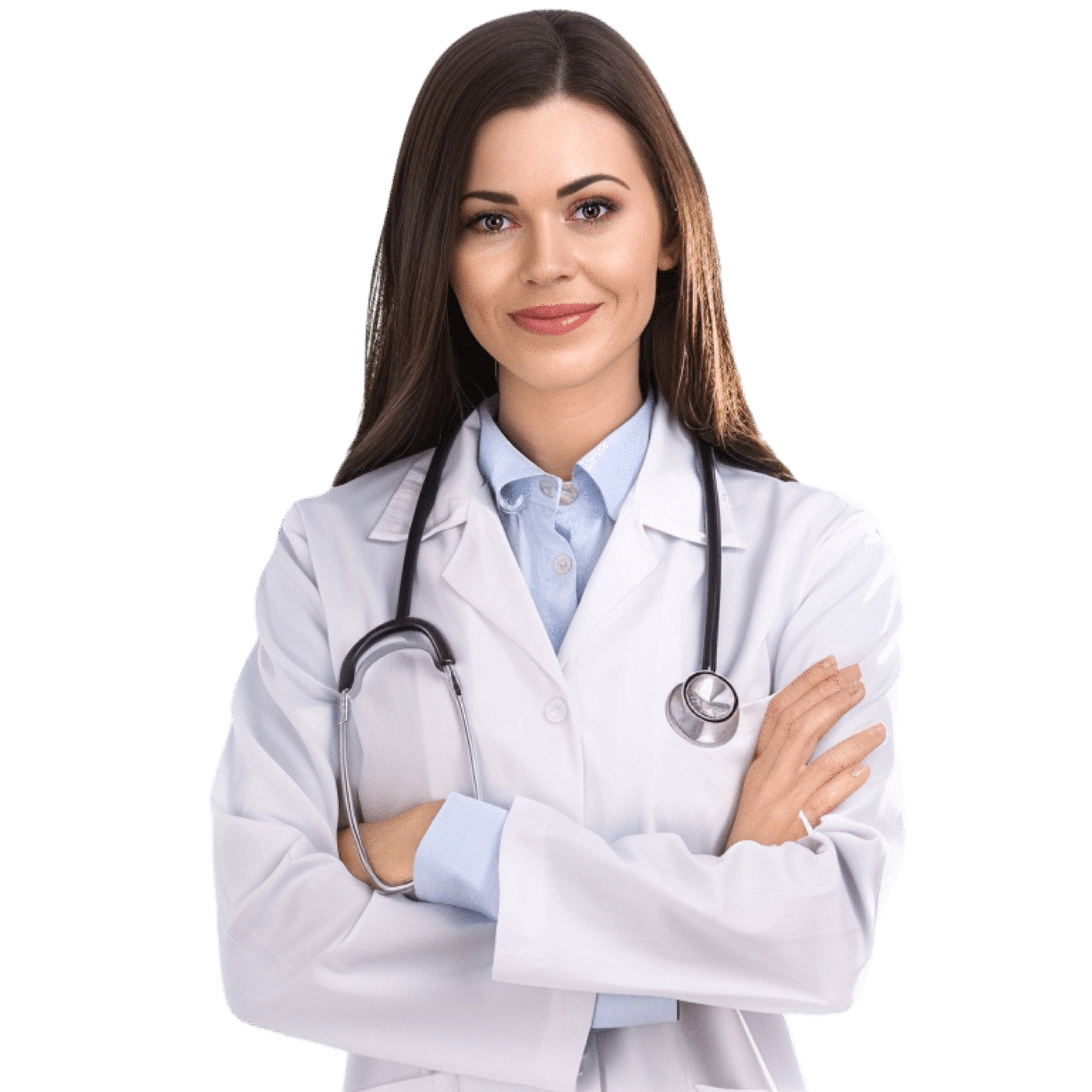 Smiling healthcare professional with stethoscope